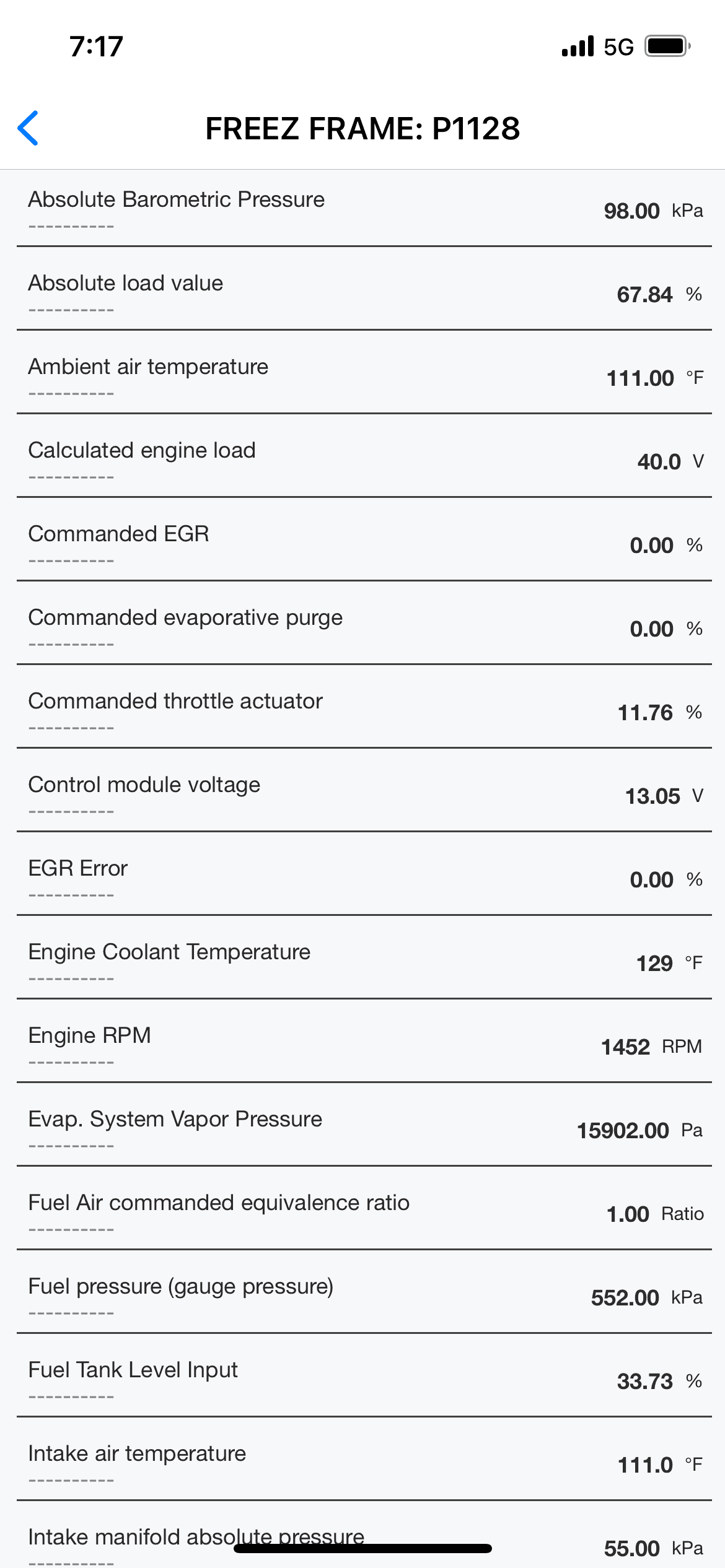 Jeep Wrangler JL Anyone seen P1128 Check Engine Light? 24EDFD7E-6D64-41F2-A171-2428B064CEDD