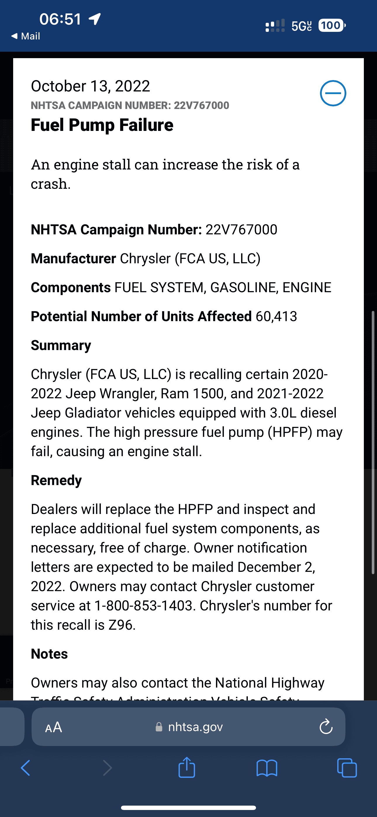 Jeep Wrangler JL "Performance Limited" Error code DDB06435-81C8-4A55-9E33-0A9F3BE53E50