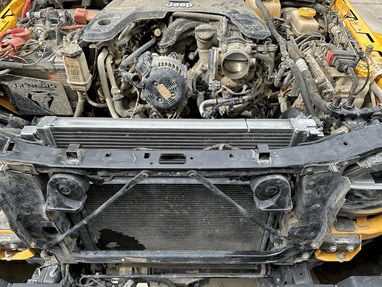 Jeep Wrangler JL Installed Cold Case Radiator IMG_2460