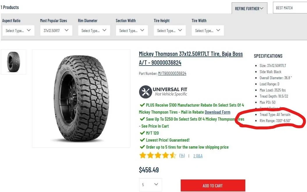 Jeep Wrangler JL 37" Wheel Size - This seems small. 1