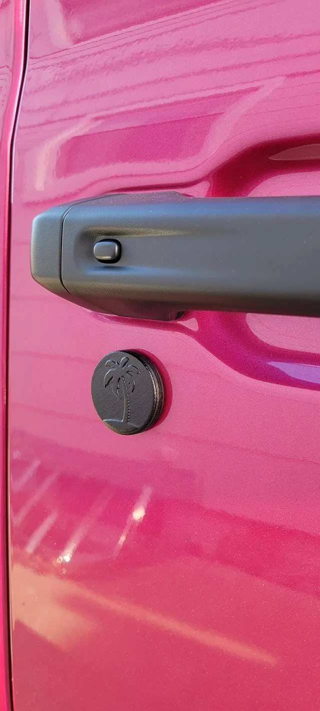 Jeep Wrangler JL ? Threedom Custom Design Key Lock Caps? Palm Tree Door Ca