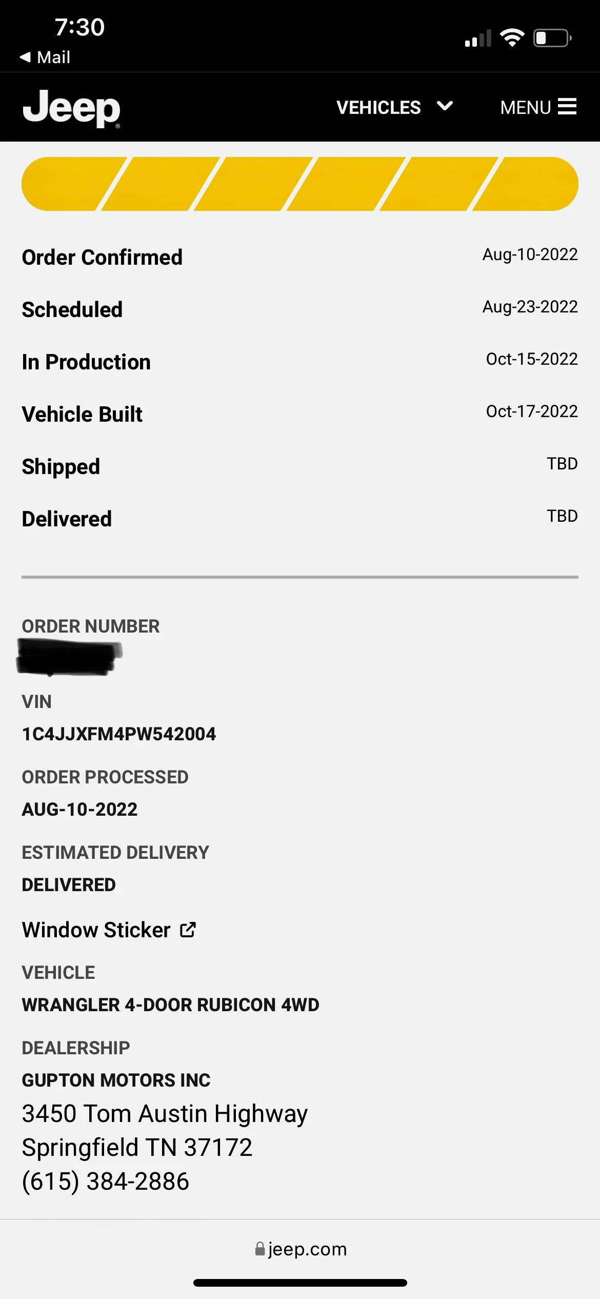 Jeep Wrangler JL 2023 Gupton Ordering, Tracking and Delivery Reports 576706CB-0A38-4C17-9051-37987CF60CC9