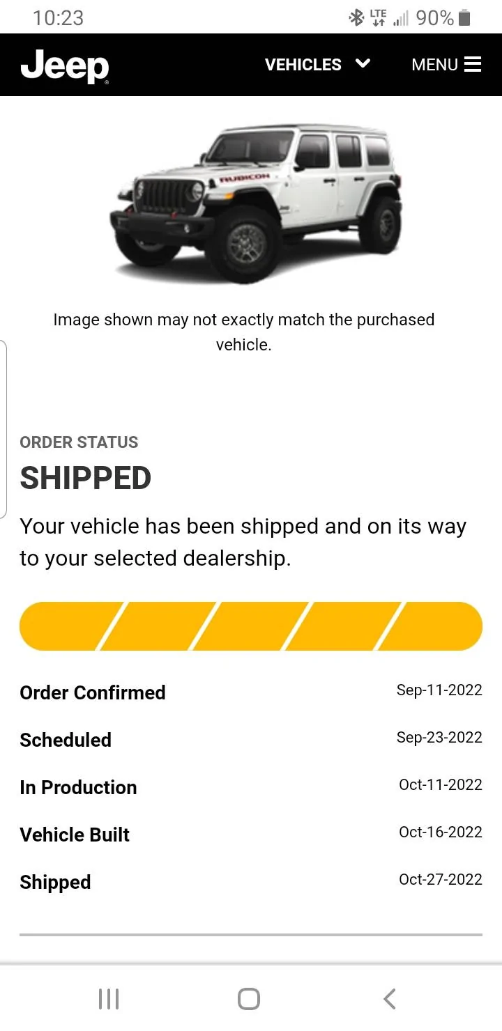 Jeep Wrangler JL Guide: Wrangler Order, Build, Tracking and Delivery Process Screenshot_20221106-102335_Chrom