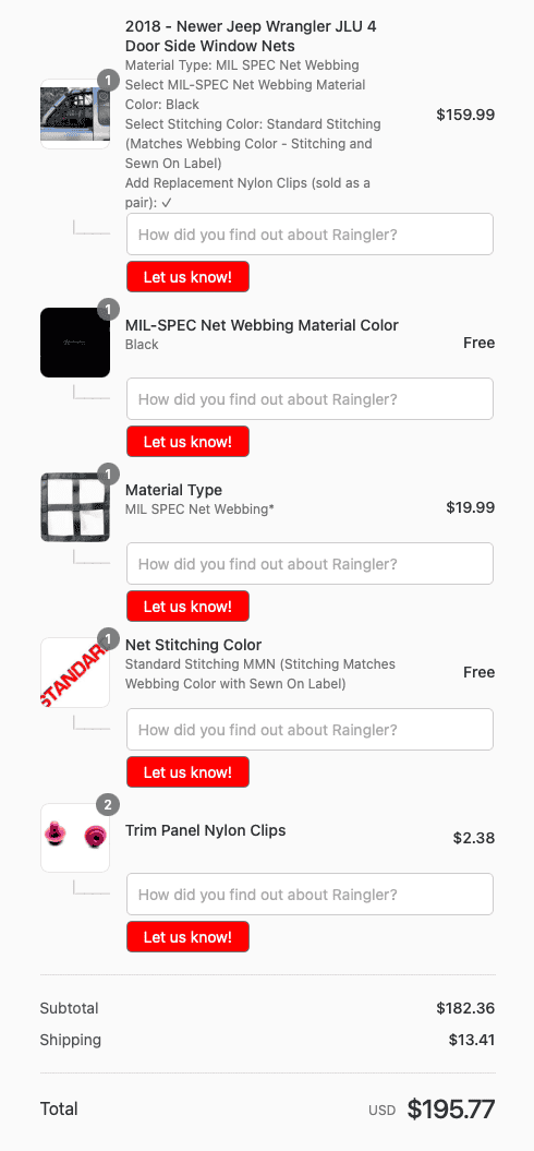 Jeep Wrangler JL Raingler JLU Side Window Nets Screenshot 2022-11-08 at 8.01.16 PM