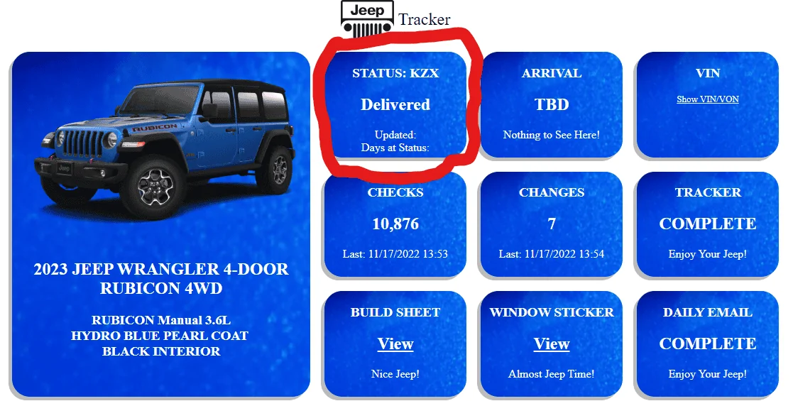 Jeep Wrangler JL 2023 Orders - Check in here delivered