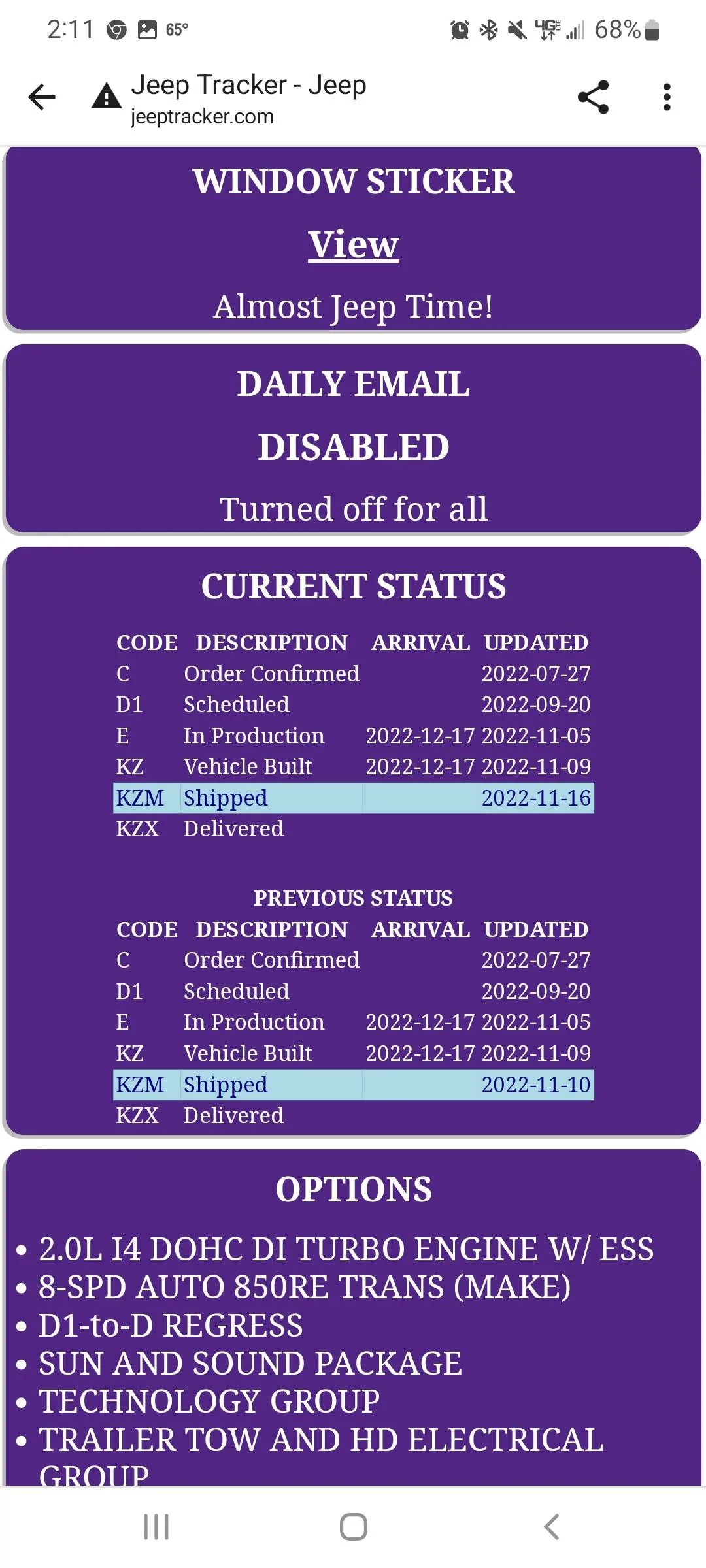 Jeep Wrangler JL 2023 Orders - Check in here Screenshot_20221117-141146_Chrom