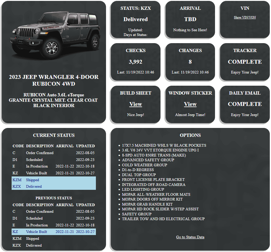 Jeep Wrangler JL 2023 Orders - Check in here Screenshot 2022-11-19 124619