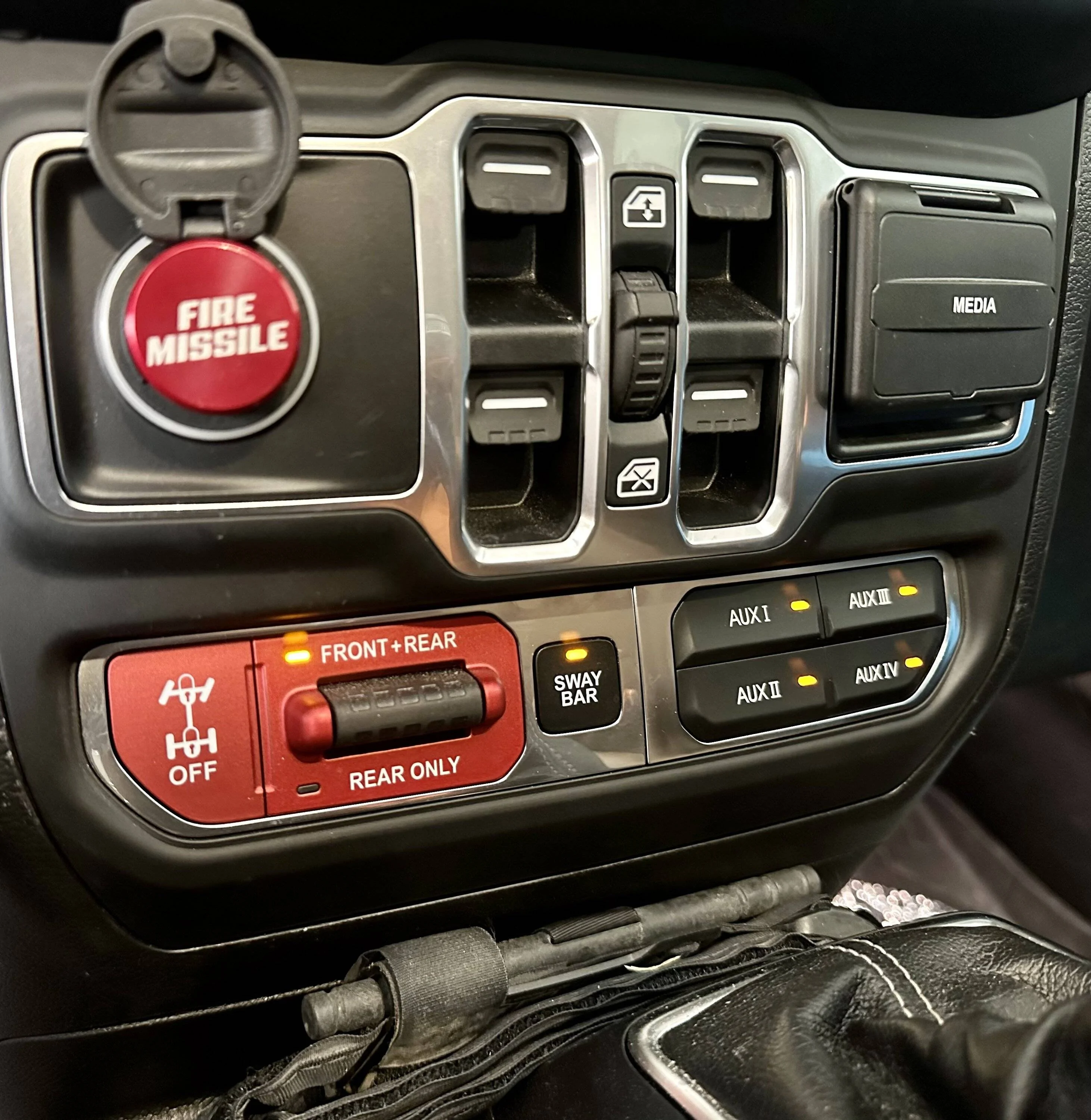 Jeep Wrangler JL LASFIT switch panel with manual transmission Daytime switches