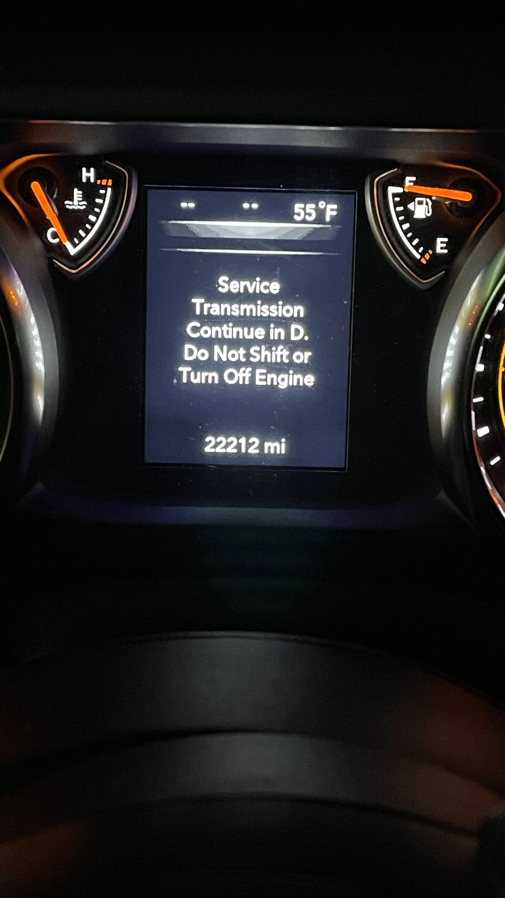 Jeep Wrangler JL Got warning "Service Transmission Continue in D. Do Not Shift or Turn Engine Off" D0C8FECB-4C72-41E7-ABAA-463AD90369C2