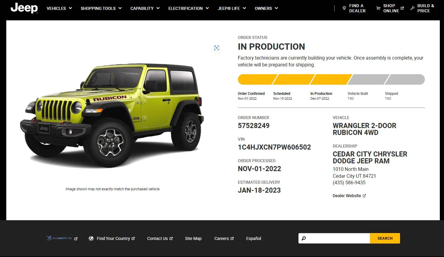 Jeep Wrangler JL Guide: Wrangler Order, Build, Tracking and Delivery Process Untitled-1