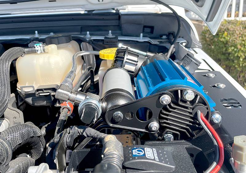 Jeep Wrangler JL Under-hood mount for single ARB compressor? under-hood-single-compressor-pressure-switch4
