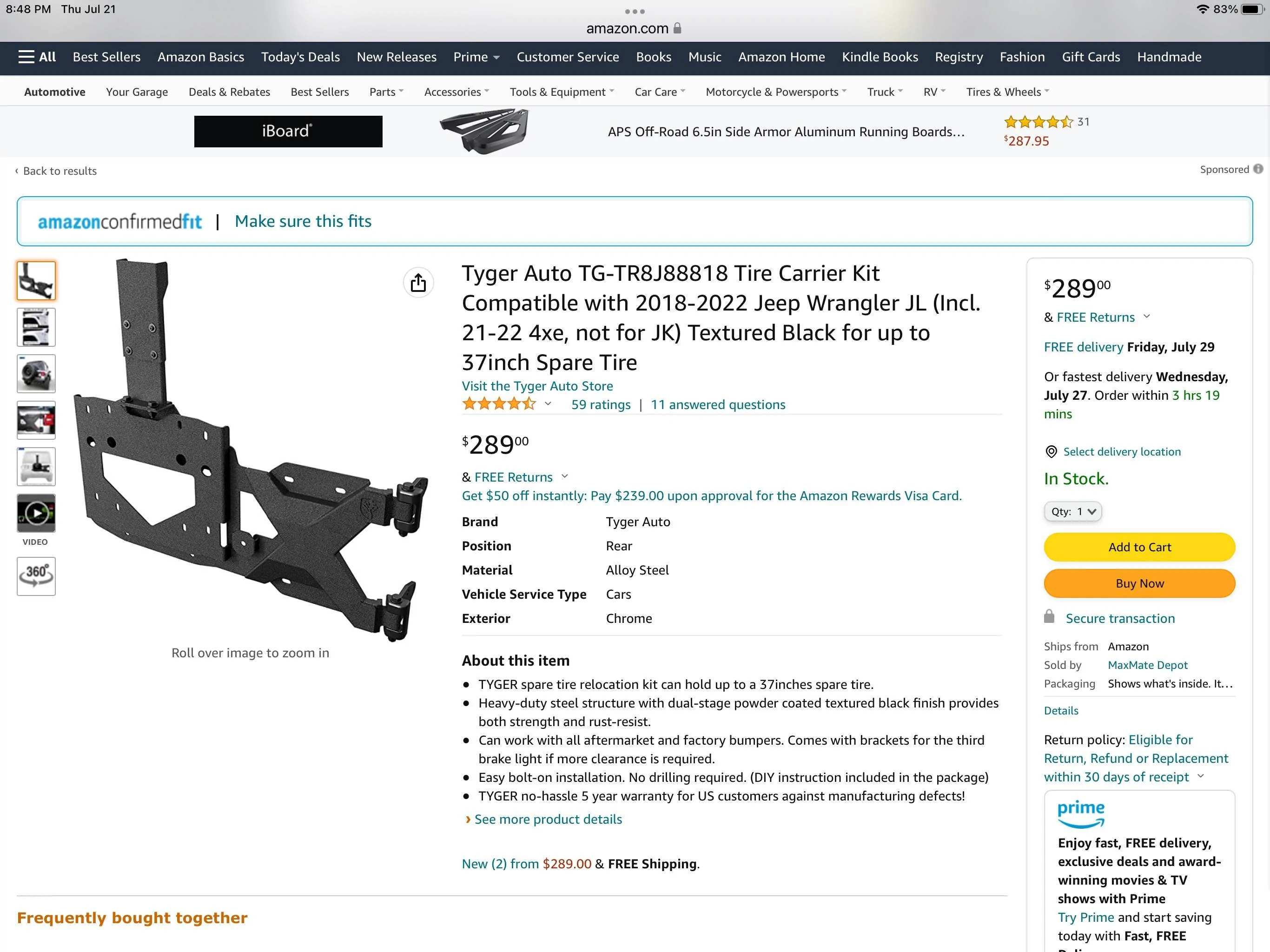 Jeep Wrangler JL Mopar Hinge Gate Reinforcement max weight 10A6181D-2A6F-416C-97EC-890F5938F16B