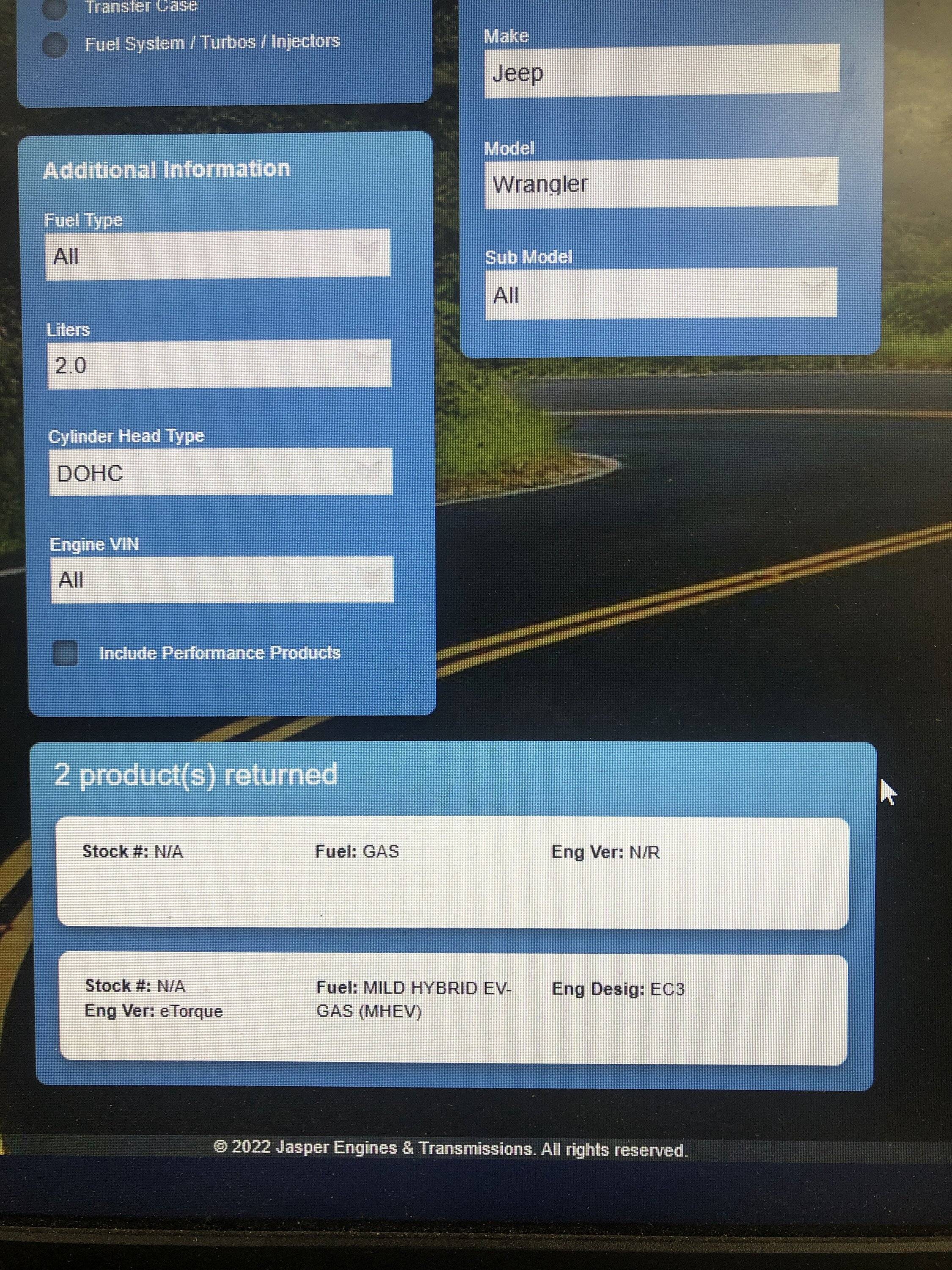 Jeep Wrangler JL Repair or replace my 2.0 engine image