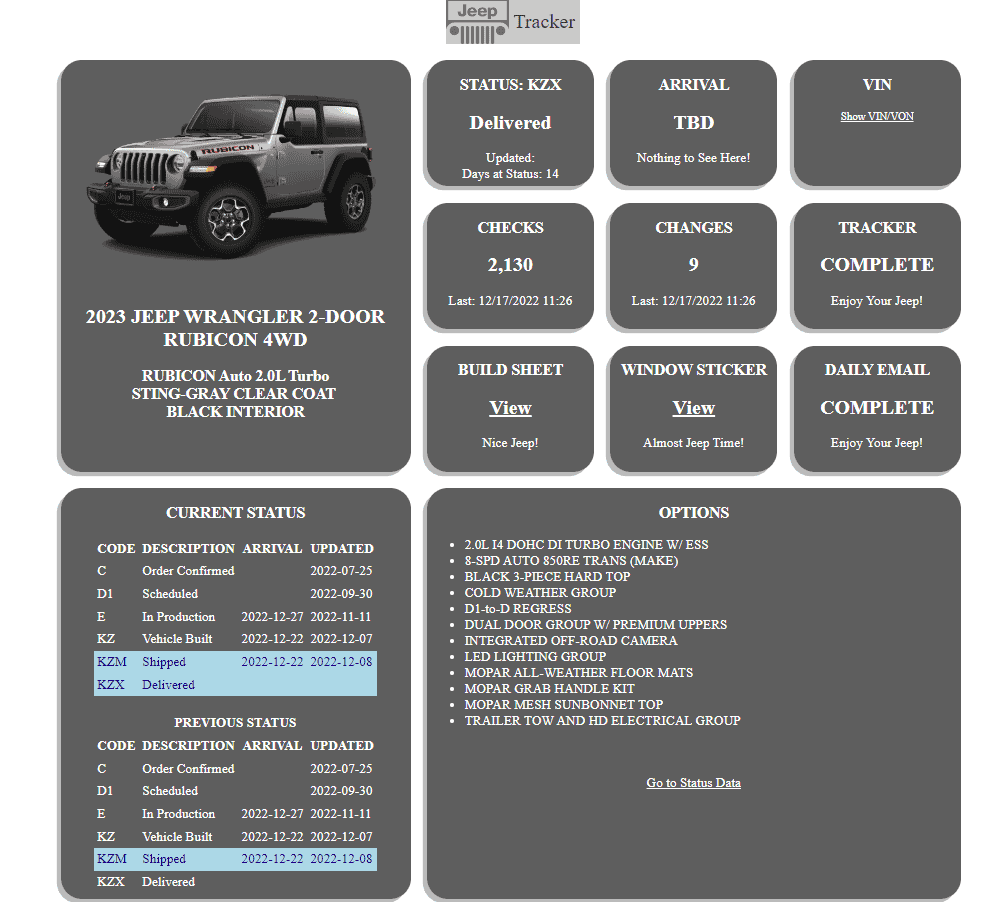 Jeep Wrangler JL 2023 Orders - Check in here Screenshot 2022-12-22 191421