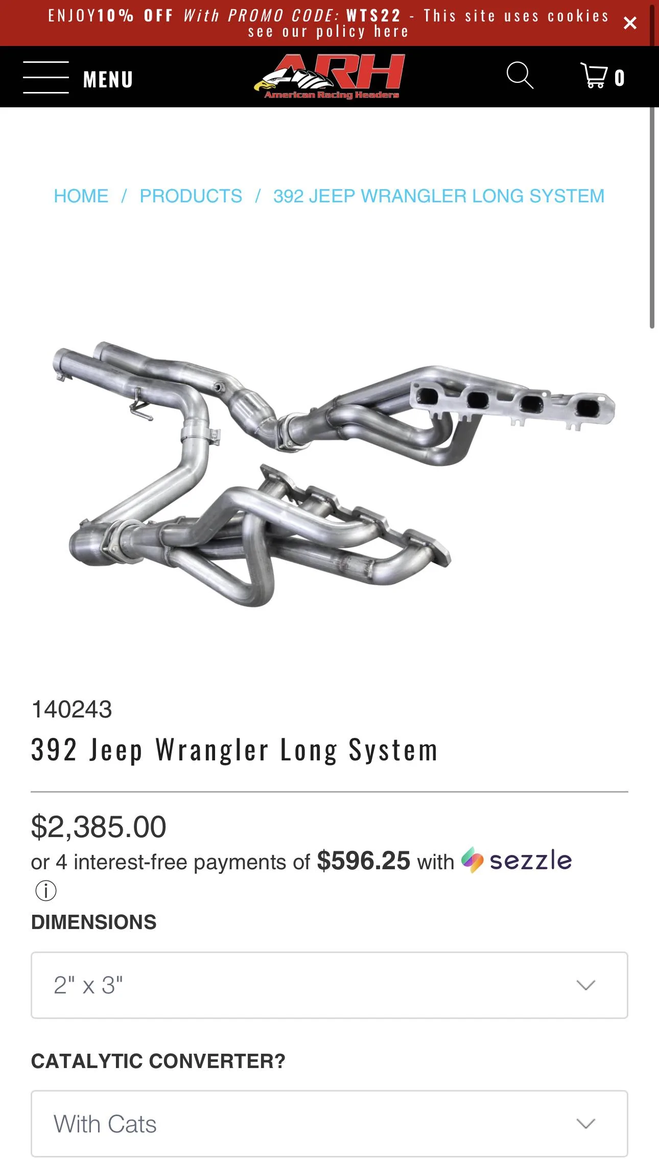 Jeep Wrangler JL Long tube headers for 392 730B5437-2274-42B9-9DF0-476A1A954013