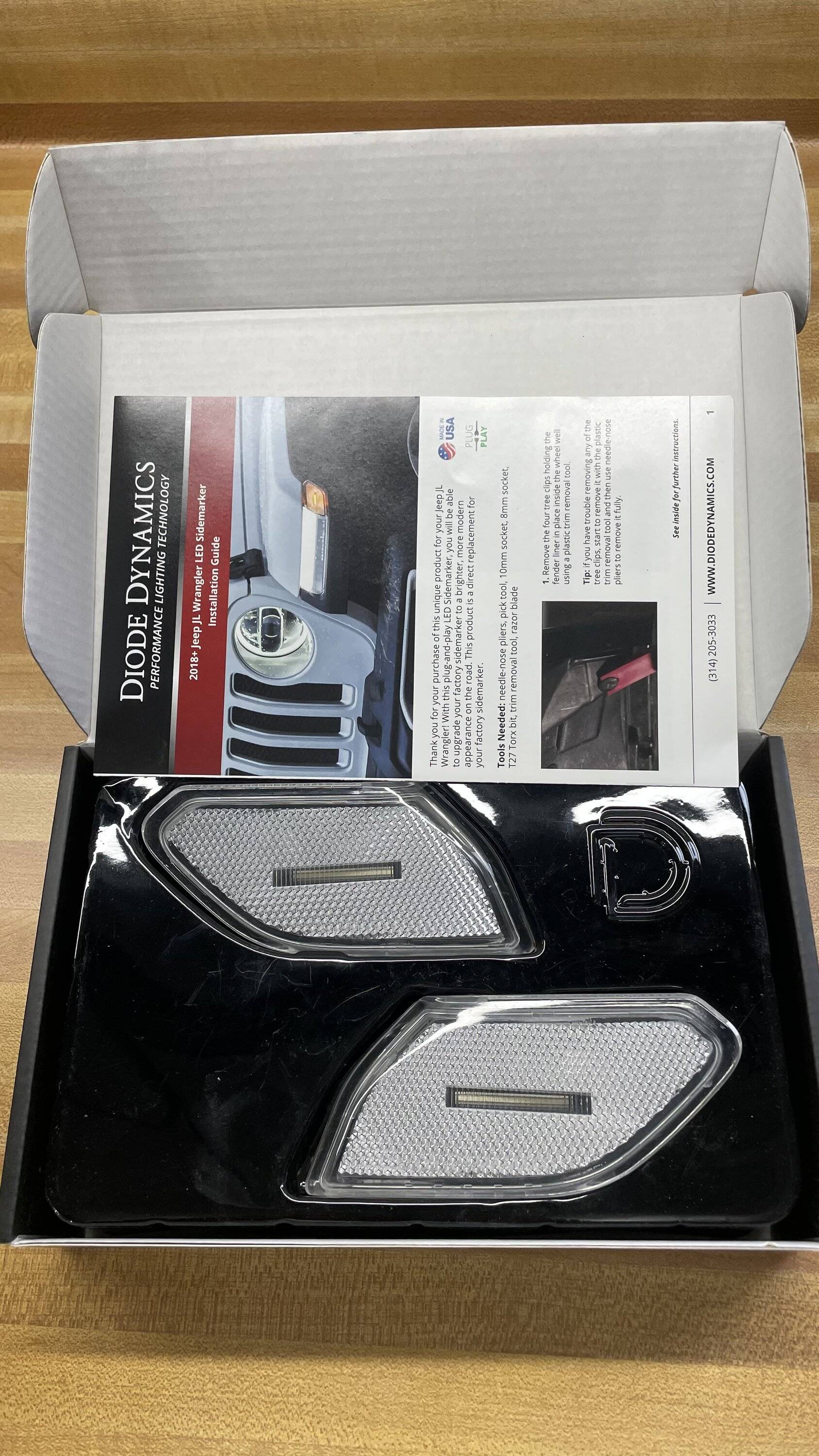 Jeep Wrangler JL Diode Dynamics Clear LED Sidemarkers Diode Clears_2