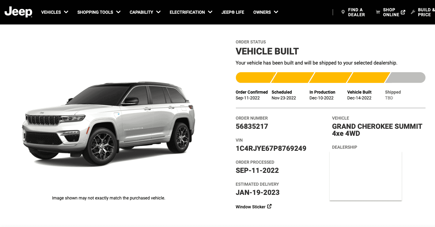 Jeep Wrangler JL 2023 Orders - Check in here Build complete copy