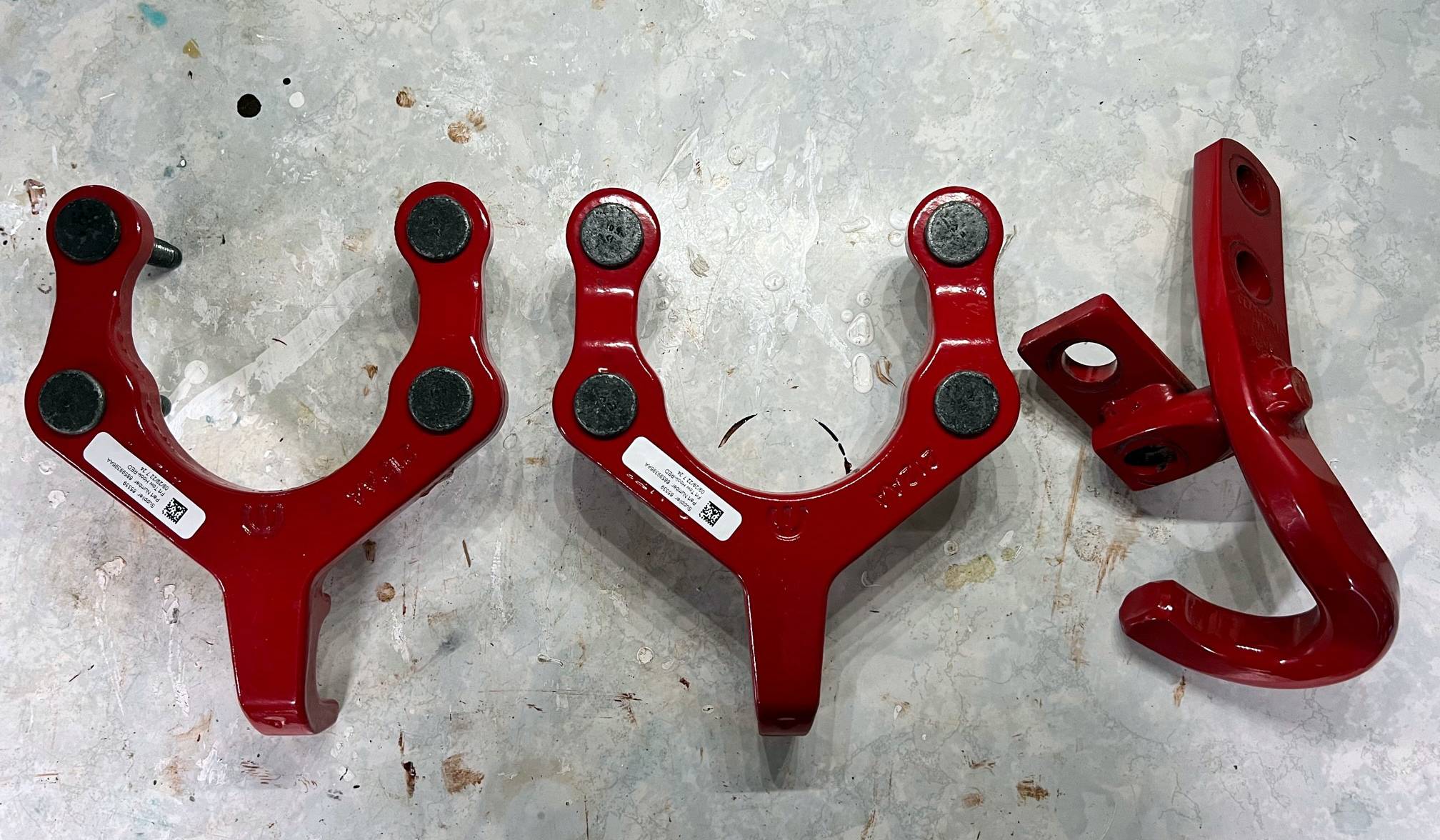 Jeep Wrangler JL Red Rubi Tow Hooks Hooks back