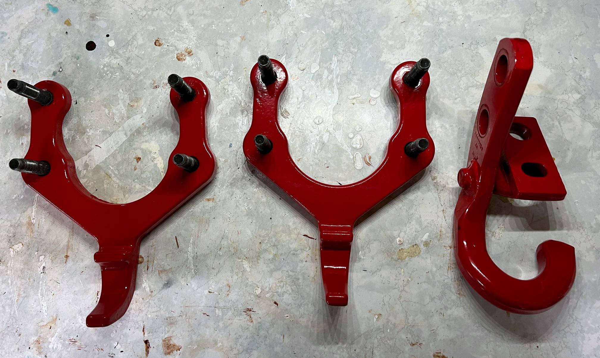 Jeep Wrangler JL Red Rubi Tow Hooks Hooks front