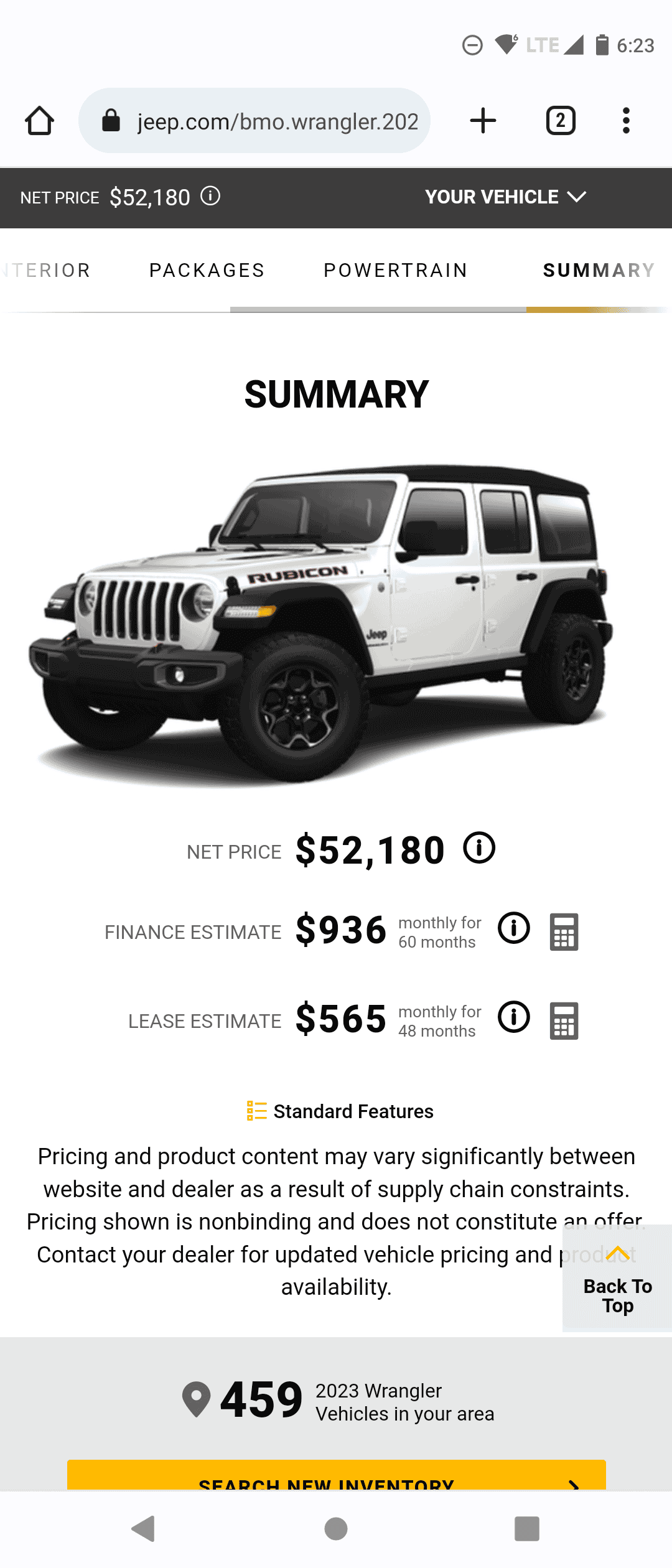 Jeep Wrangler JL Which Trim to Purchase Screenshot_20230103-062325