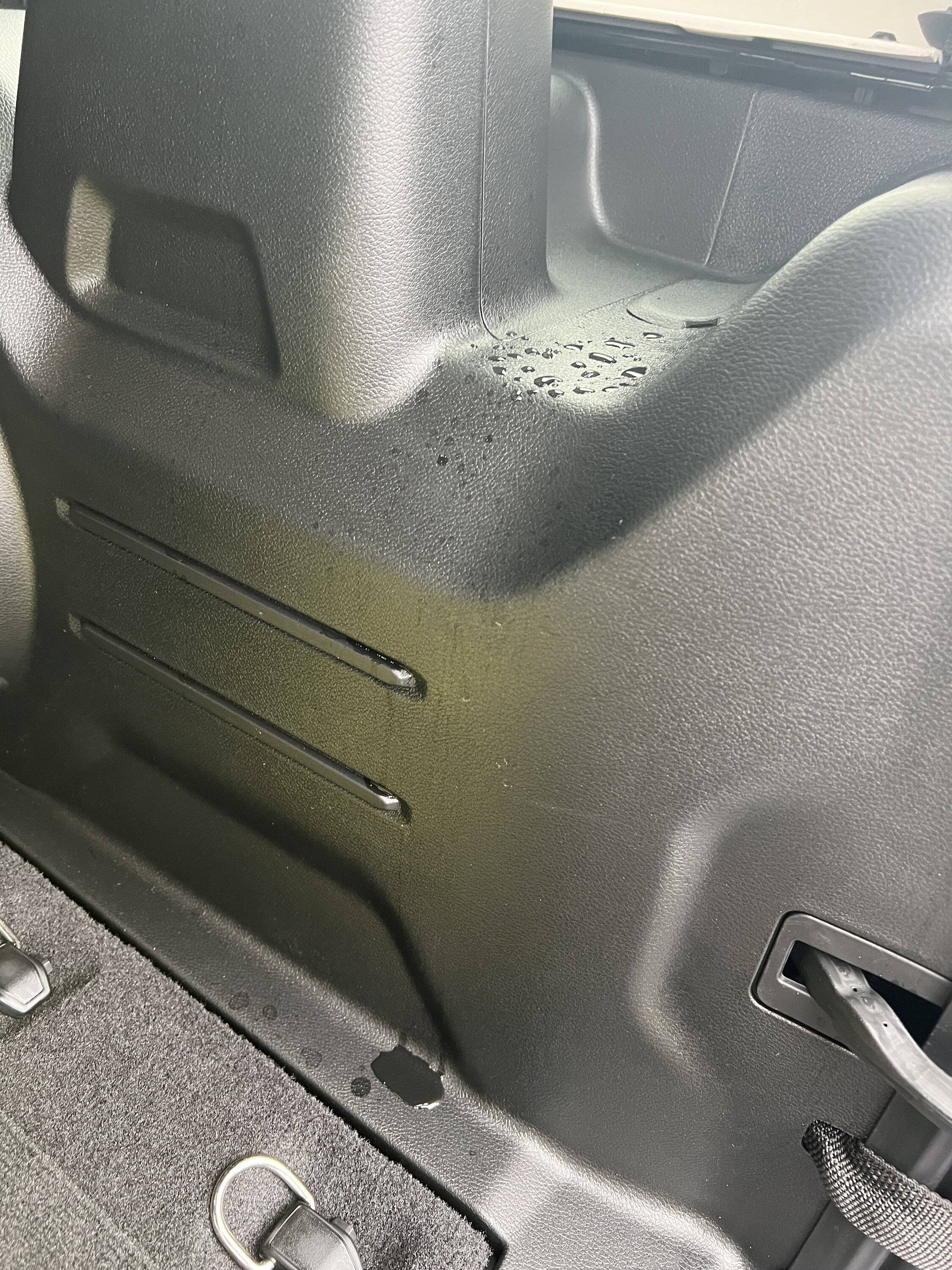 Jeep Wrangler JL Sky One Touch top leaking in hard rain IMG_6201