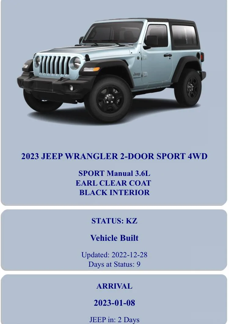 Jeep Wrangler JL 2023 Orders - Check in here F82D1E40-A232-42A7-916C-87A78011B926