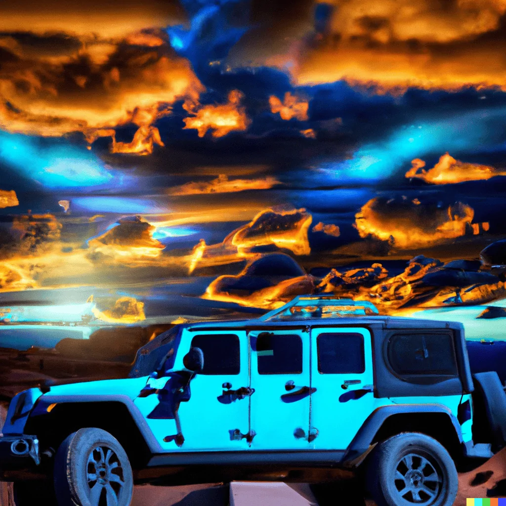 Jeep Wrangler JL Has anyone ordered the new 6d Rubicon yet? DALL·E 2023-01-08 10.56.33 - a high resolution photo of an overlanding hydro blue 4 door J