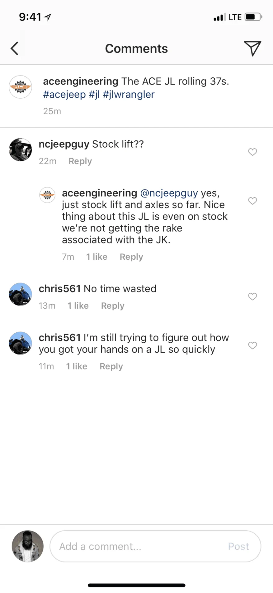 Jeep Wrangler JL For us who want information on the Sport S, Ace Engineering got theirs in C077E1EF-0957-496F-8AA0-1F9EA2ECF163