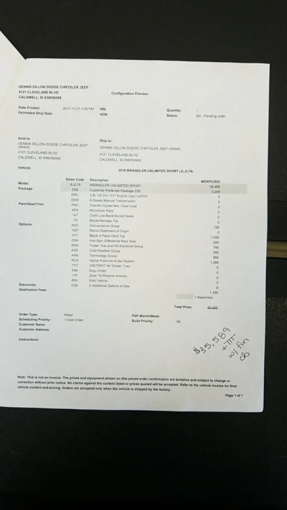 Jeep Wrangler JL Recommended Dealers List IMG_1906