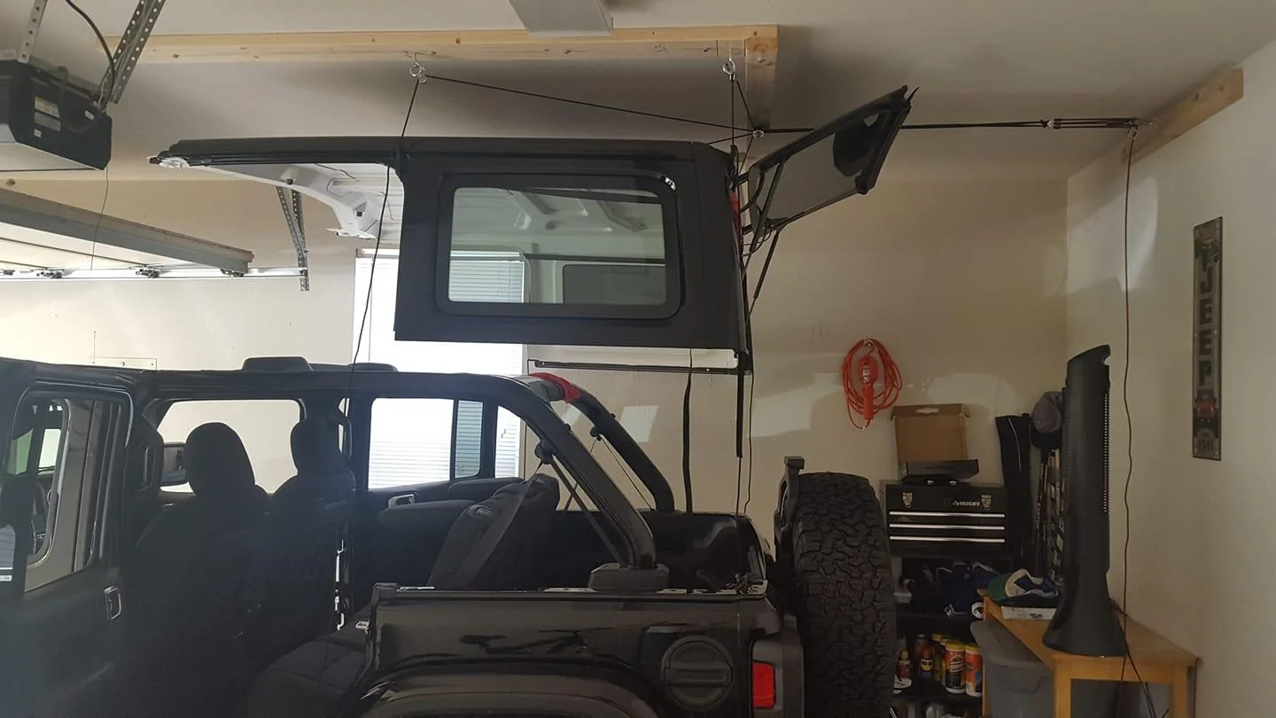 Jeep Wrangler JL JL hardtop removal Harken