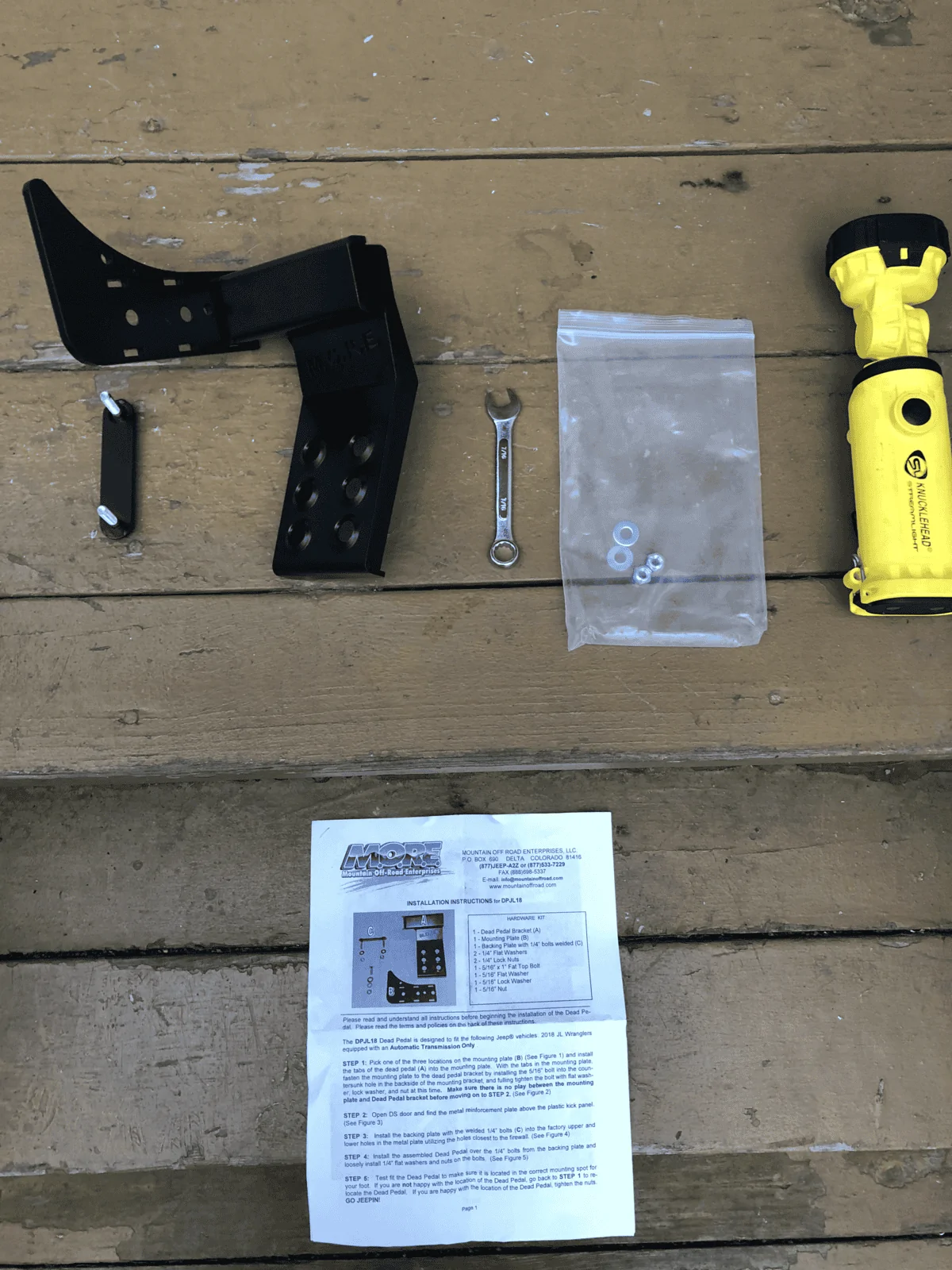 Jeep Wrangler JL M.O.R.E. Dead Pedal install tip upload_2018-7-27_21-51-9