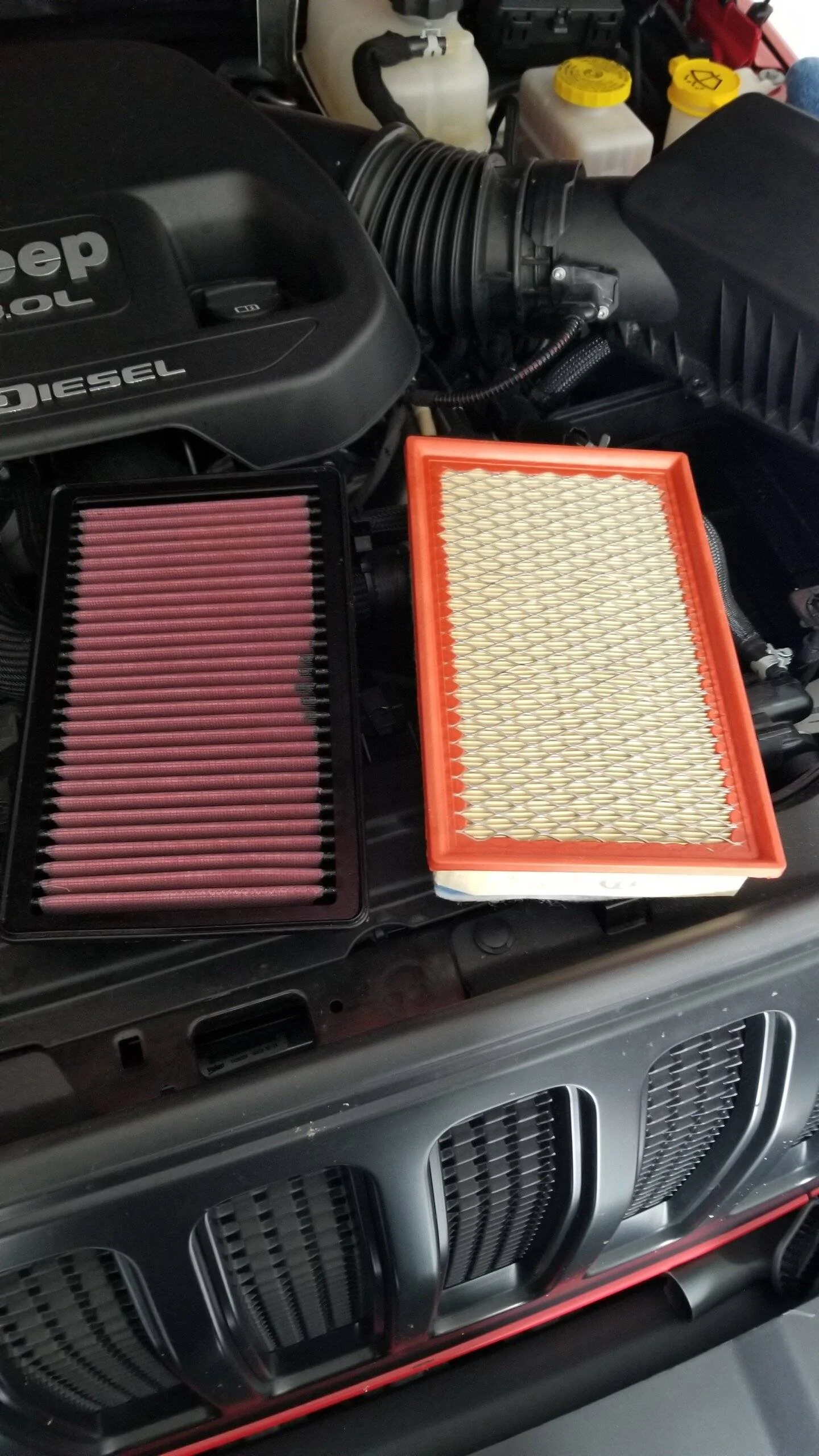 Jeep Wrangler JL Mopar air filter quality is so bad 20220828_153241