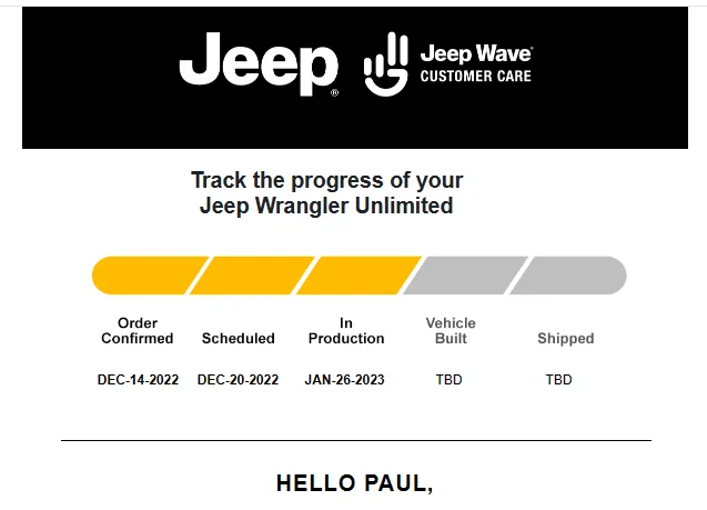 Jeep Wrangler JL Mopar LCA swap Jeep in production