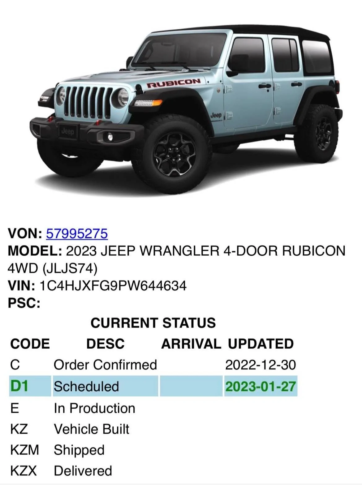 Jeep Wrangler JL 2023 Orders - Check in here Jeep Tracker Updat