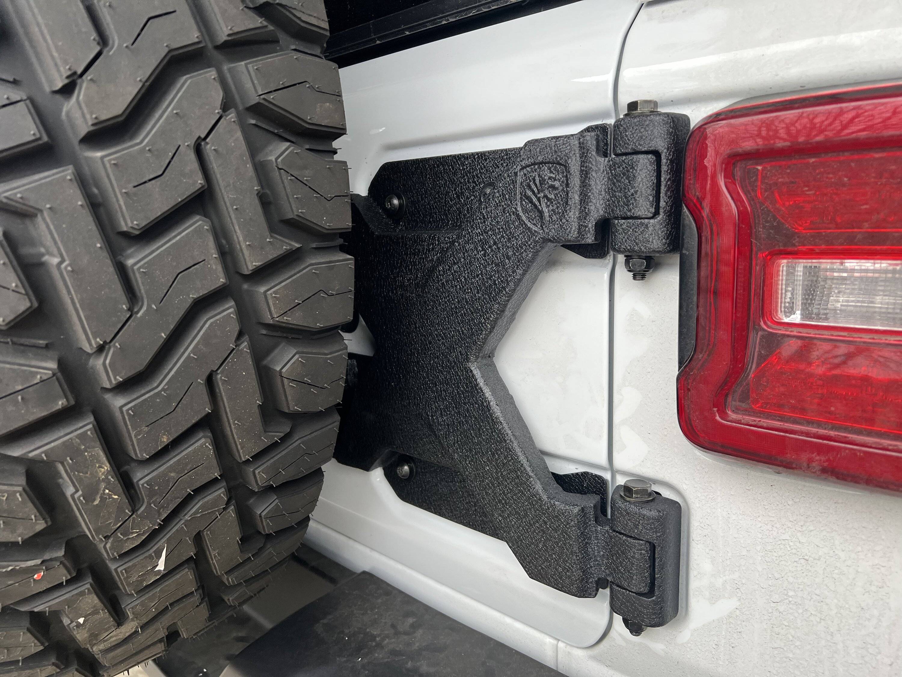 Jeep Wrangler JL Spare tire relocated and tail gate reinforcement CBE1F986-163F-4864-BD61-DA1E48C0D4C8