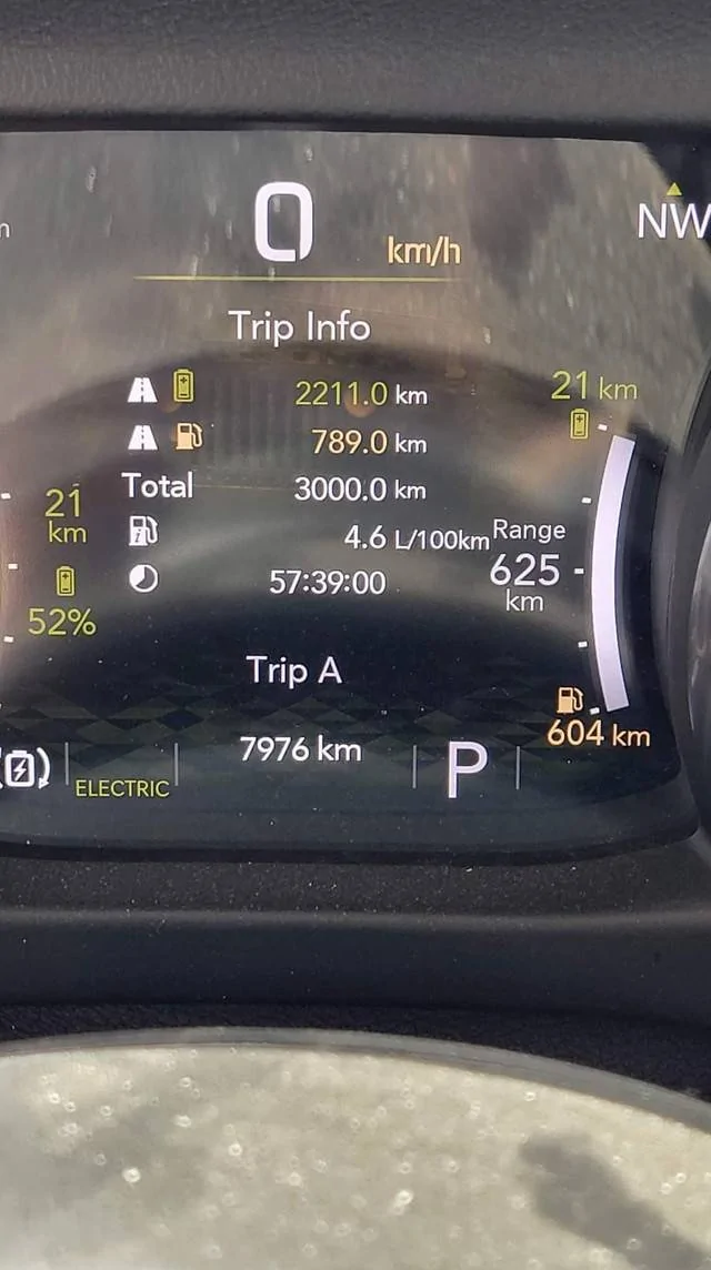 Jeep Wrangler JL 4xe System in Cold Weather -- Operation and Detailed Analysis Longest-tank-of-fuel