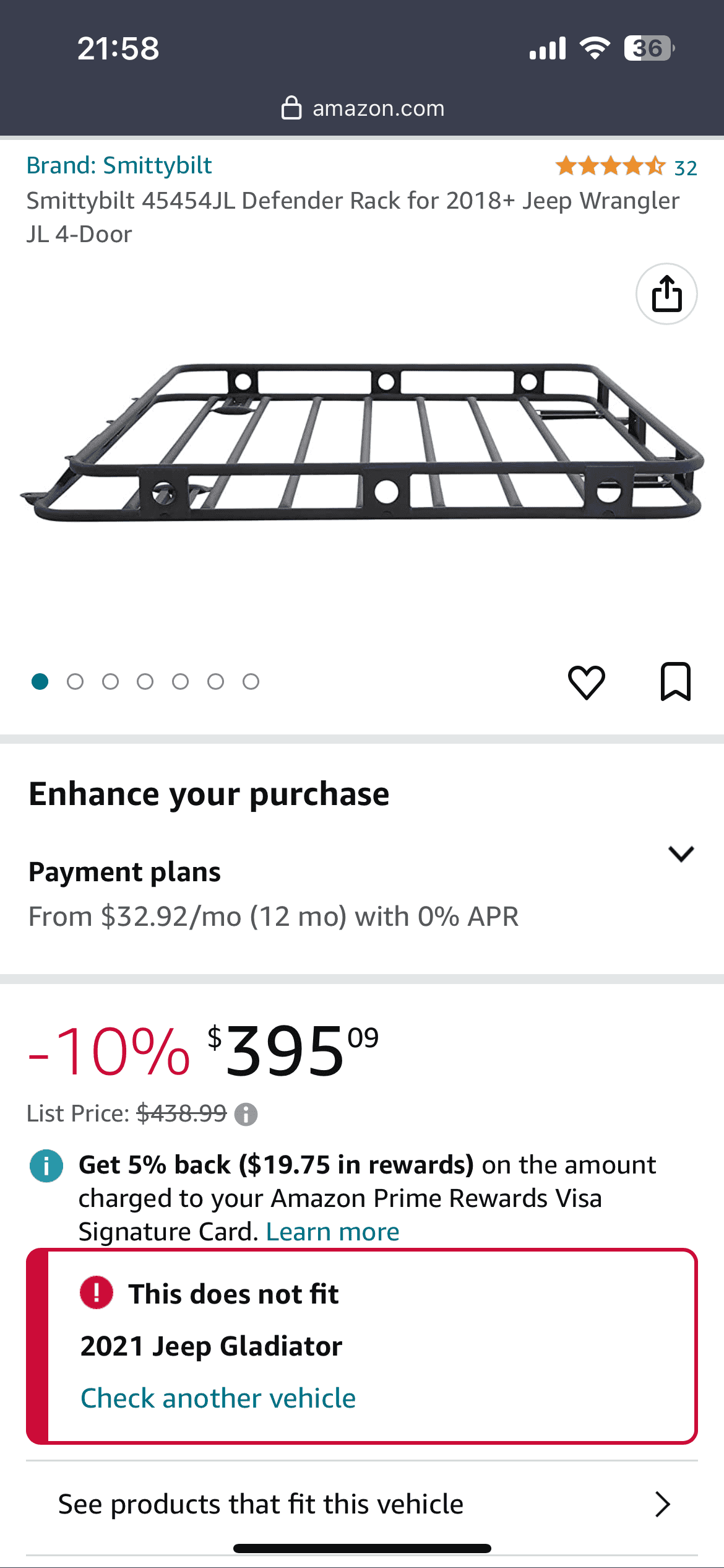 Jeep Wrangler JL Smittybilt Defender Cargo Rack 4545JL - $285 4E99B619-2DF3-436C-A0DF-E1C0D39422CA