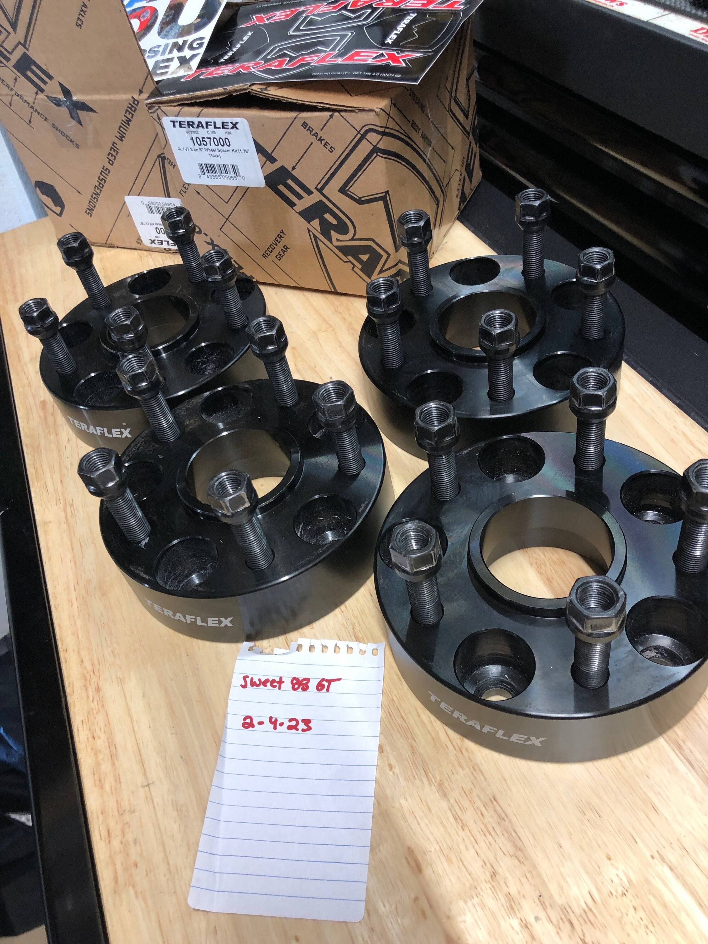 Jeep Wrangler JL Teraflex 1.75 inch Wheel Spacers IMG_6401