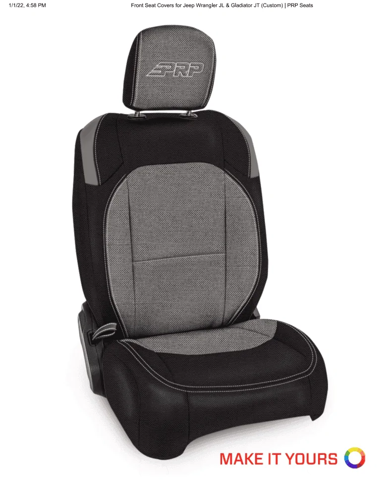 Jeep Wrangler JL PRP Seat Cover Choice 1675547153822