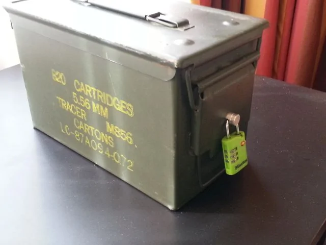Jeep Wrangler JL DIY Ammo Can Taillgate Storage. ammo-box-locking-handgun-case-640