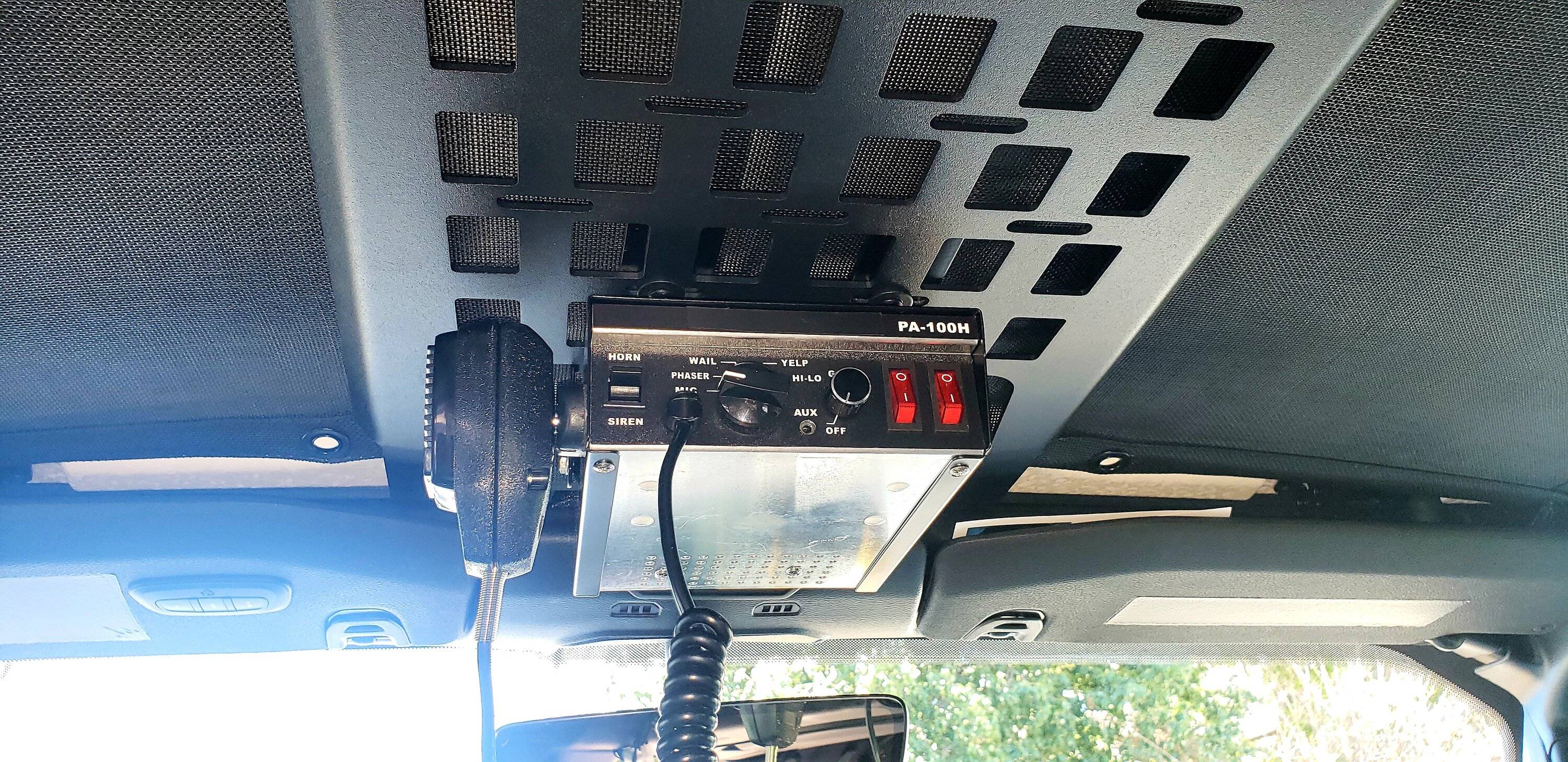 Jeep Wrangler JL Overhead PA System Install Backseat View