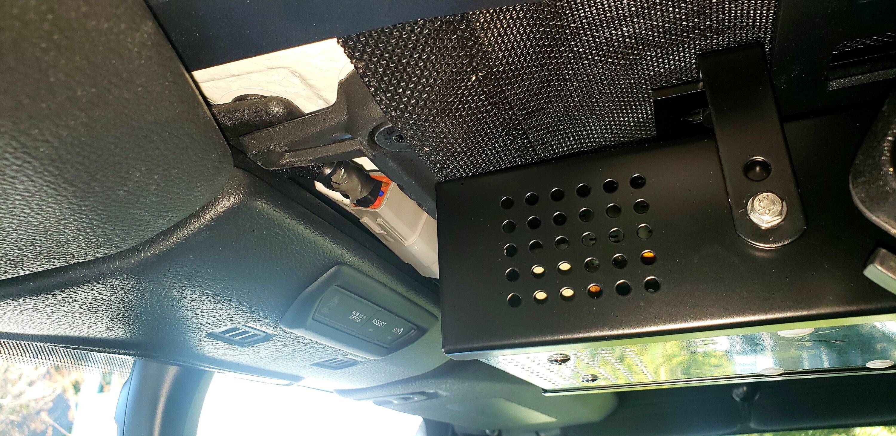 Jeep Wrangler JL Overhead PA System Install Driver Side View