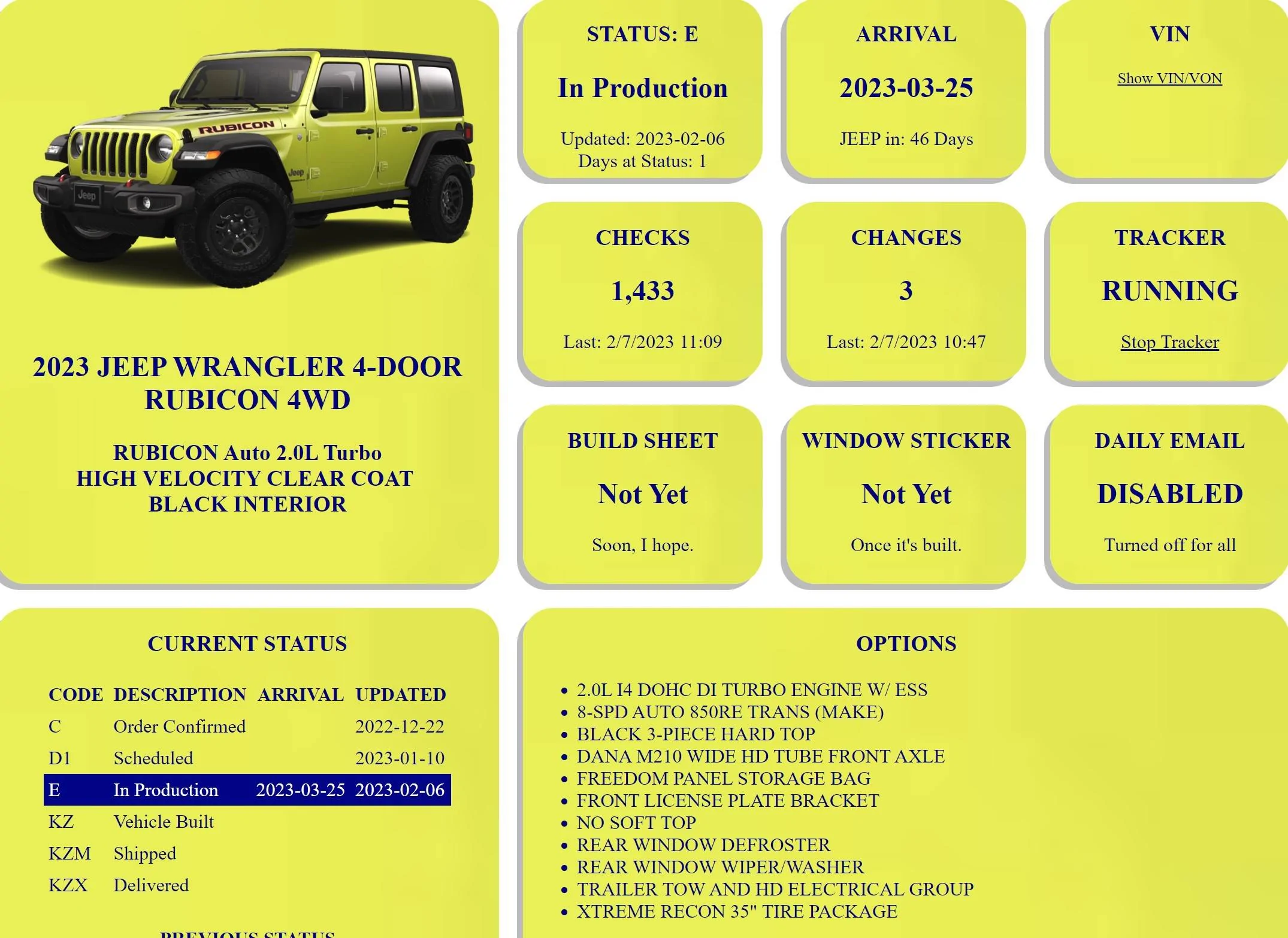 Jeep Wrangler JL 2023 Orders - Check in here Jeep Status