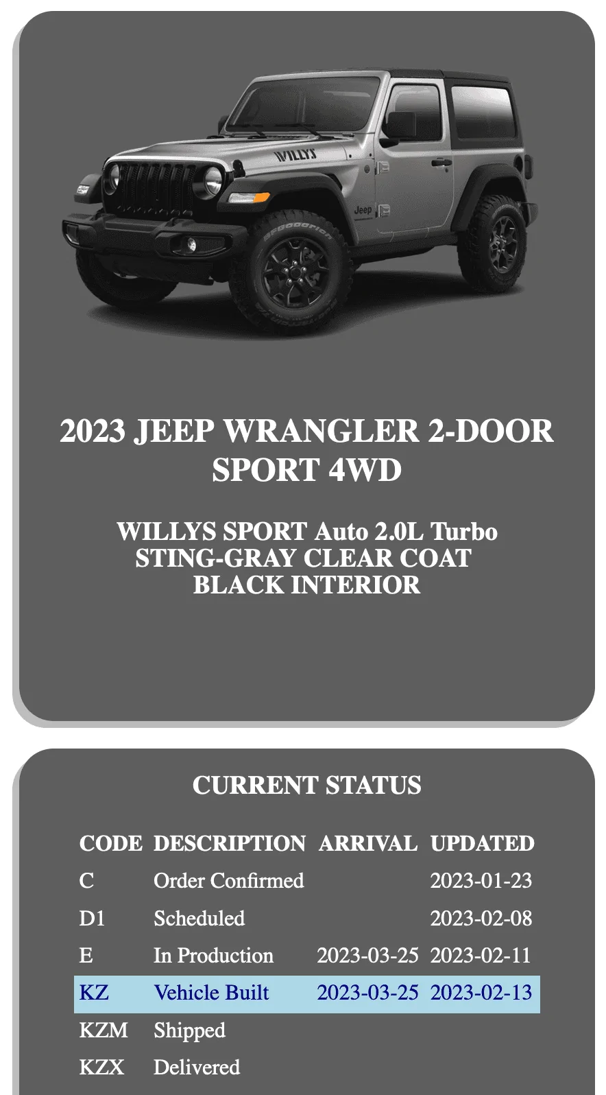 Jeep Wrangler JL 2023 Orders - Check in here Screenshot 2023-02-14 at 11.11.34 PM