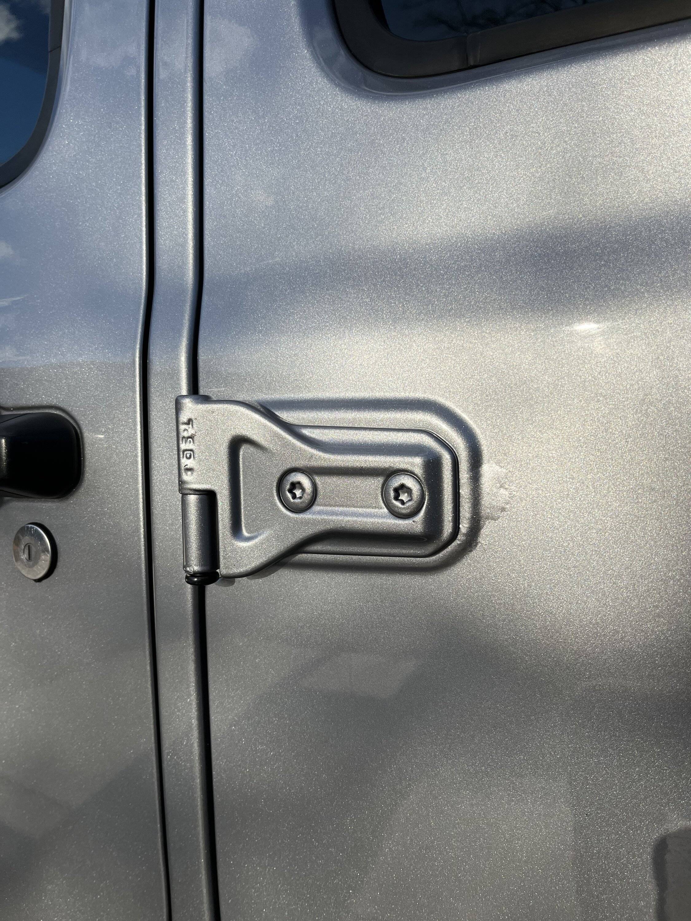 Jeep Wrangler JL Bubbles in Paint at Door Hinges 65B181B9-695E-491C-8CDD-8032D22E60C7