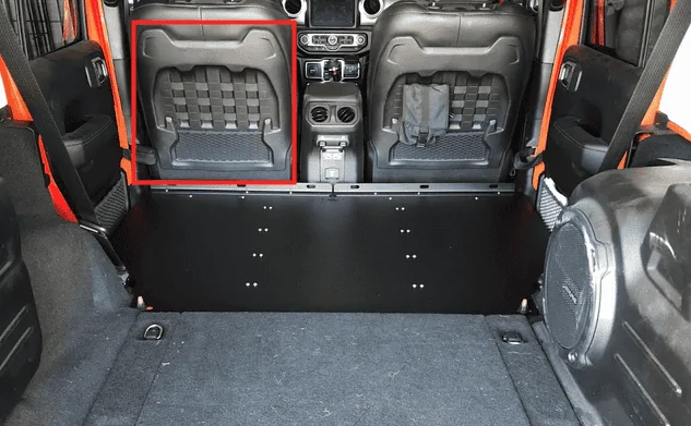 Jeep Wrangler JL Rubicon seat backs in a Willys 1676681720706