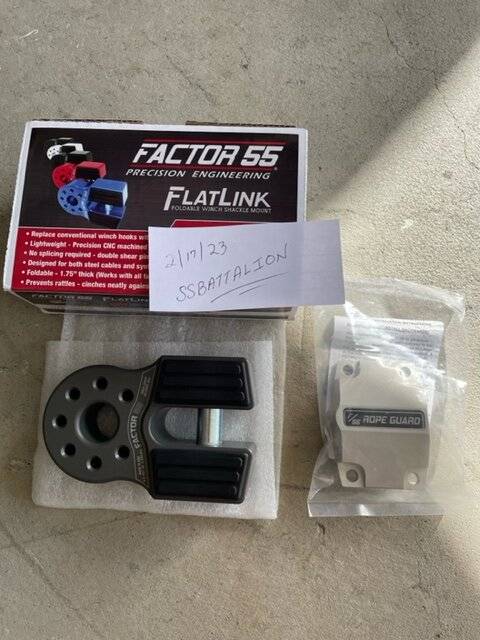 Jeep Wrangler JL Factor 55 FlatLink w/Rope Guard - NIB fact1