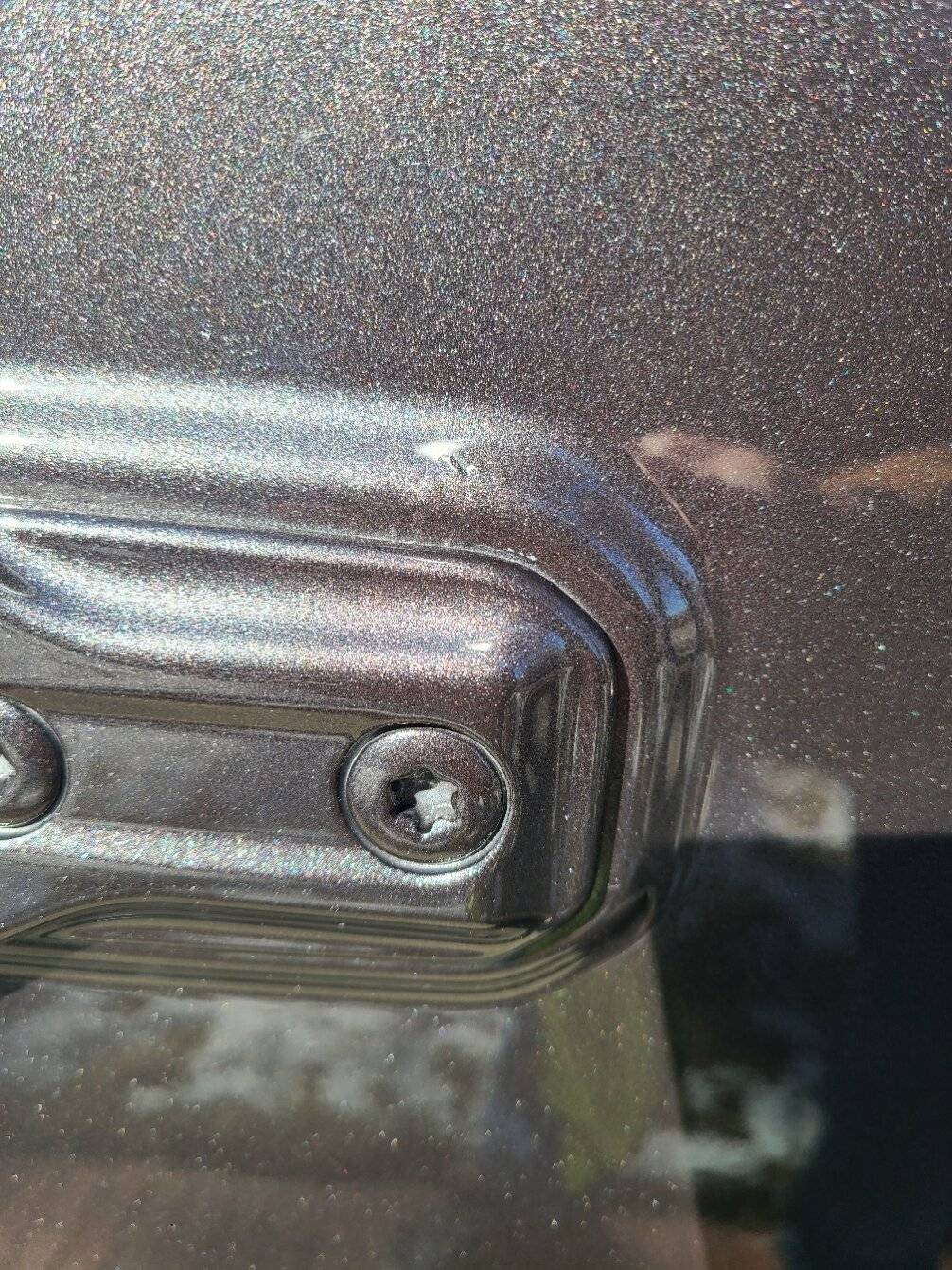 Jeep Wrangler JL Bubbles in Paint at Door Hinges 20230219_112211
