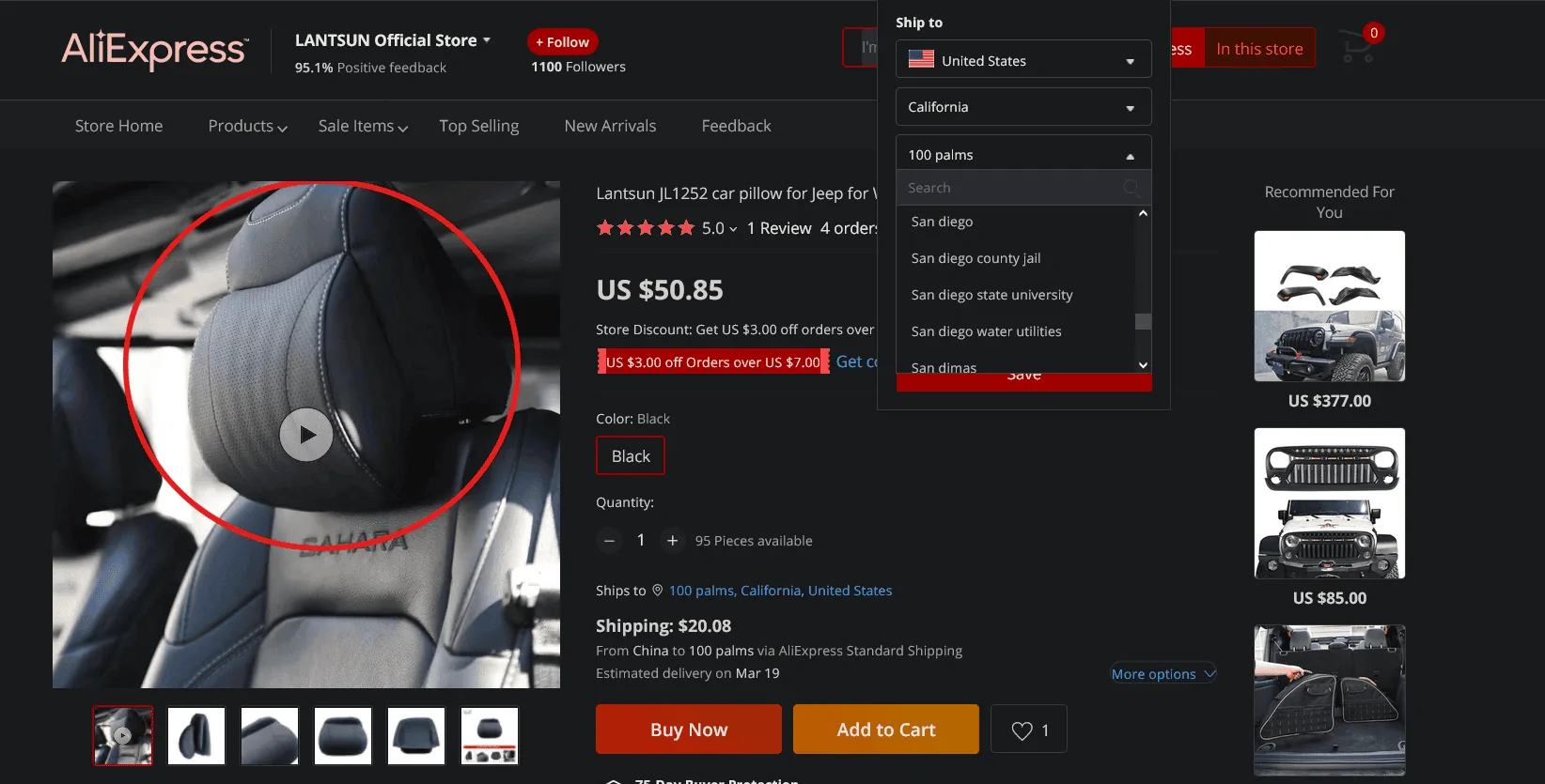 Jeep Wrangler JL Any alternative headrests? Screenshot 2023-02-26 at 15-52-05 50.85US $ Lantsun Jl1252 Car Pillow For Jeep For Wrangler J