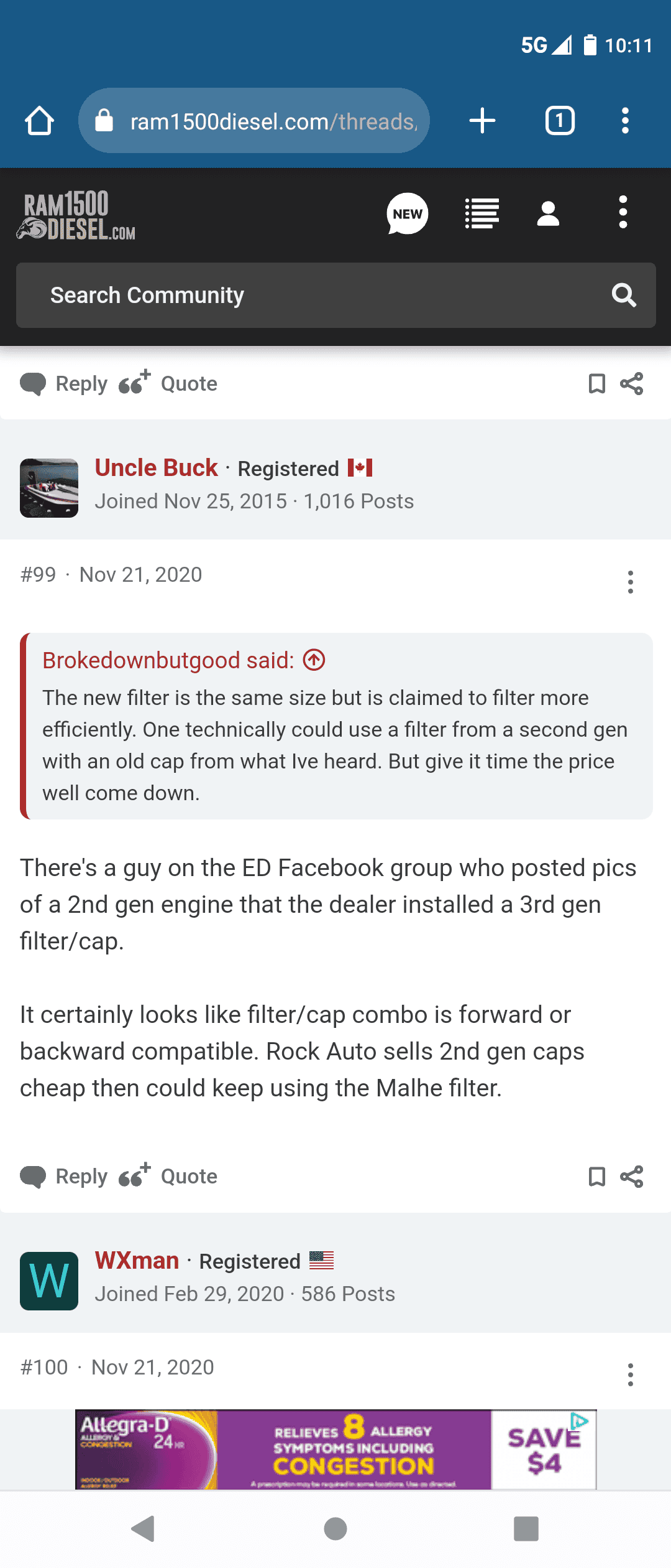 Jeep Wrangler JL Oil Filter Cover Thread Size??? Screenshot_20230226-101114